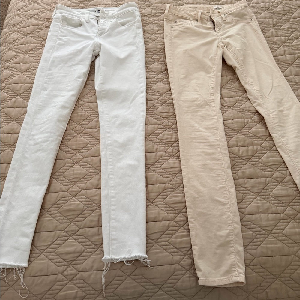 Joe's Jeans White and Beige Skinny Jeans Duo